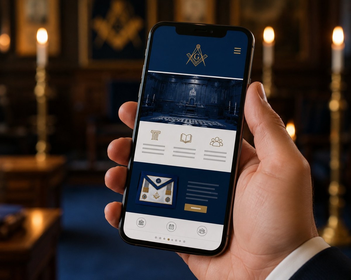 Lodge website on phone